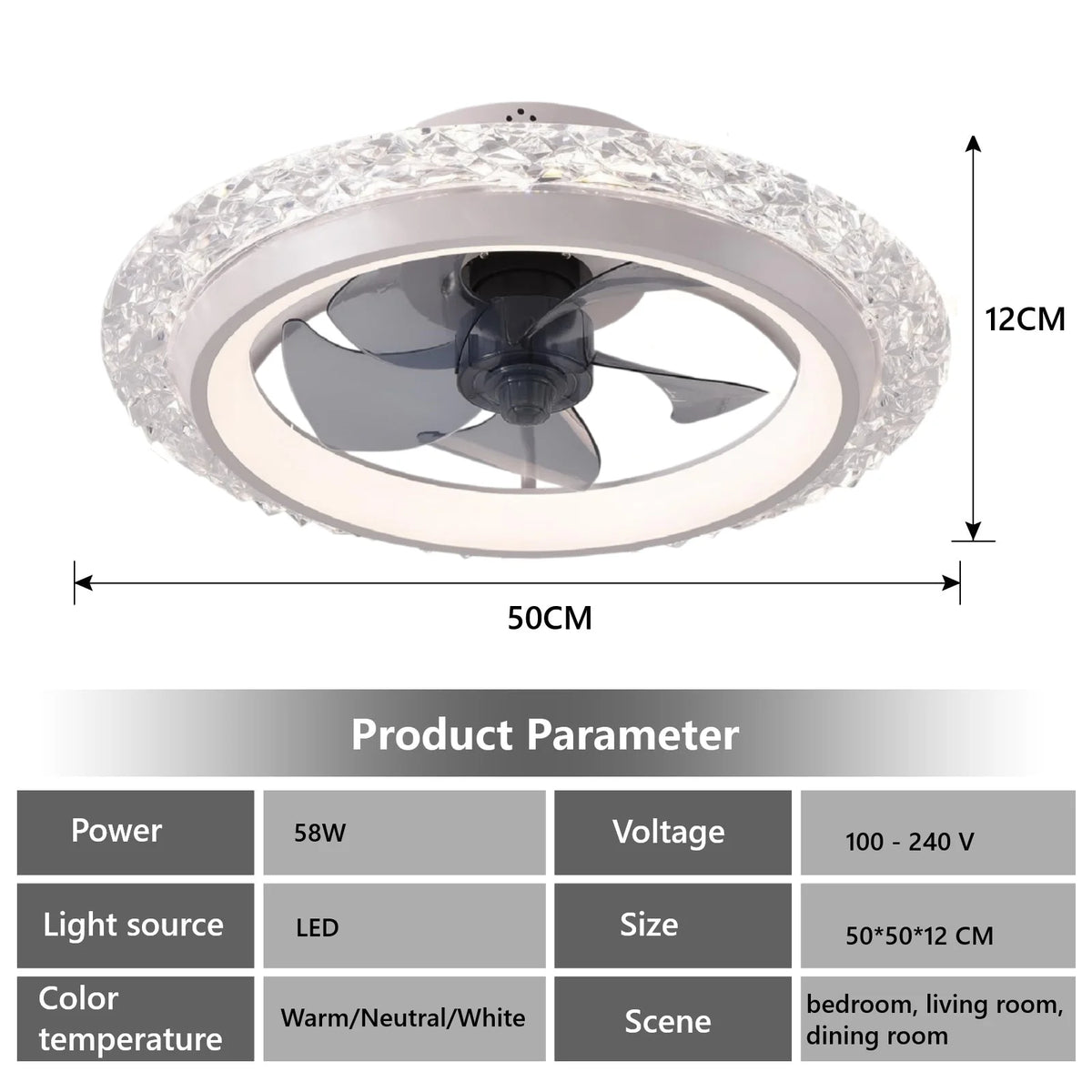 LED Ceiling Fan with Light – product image 15