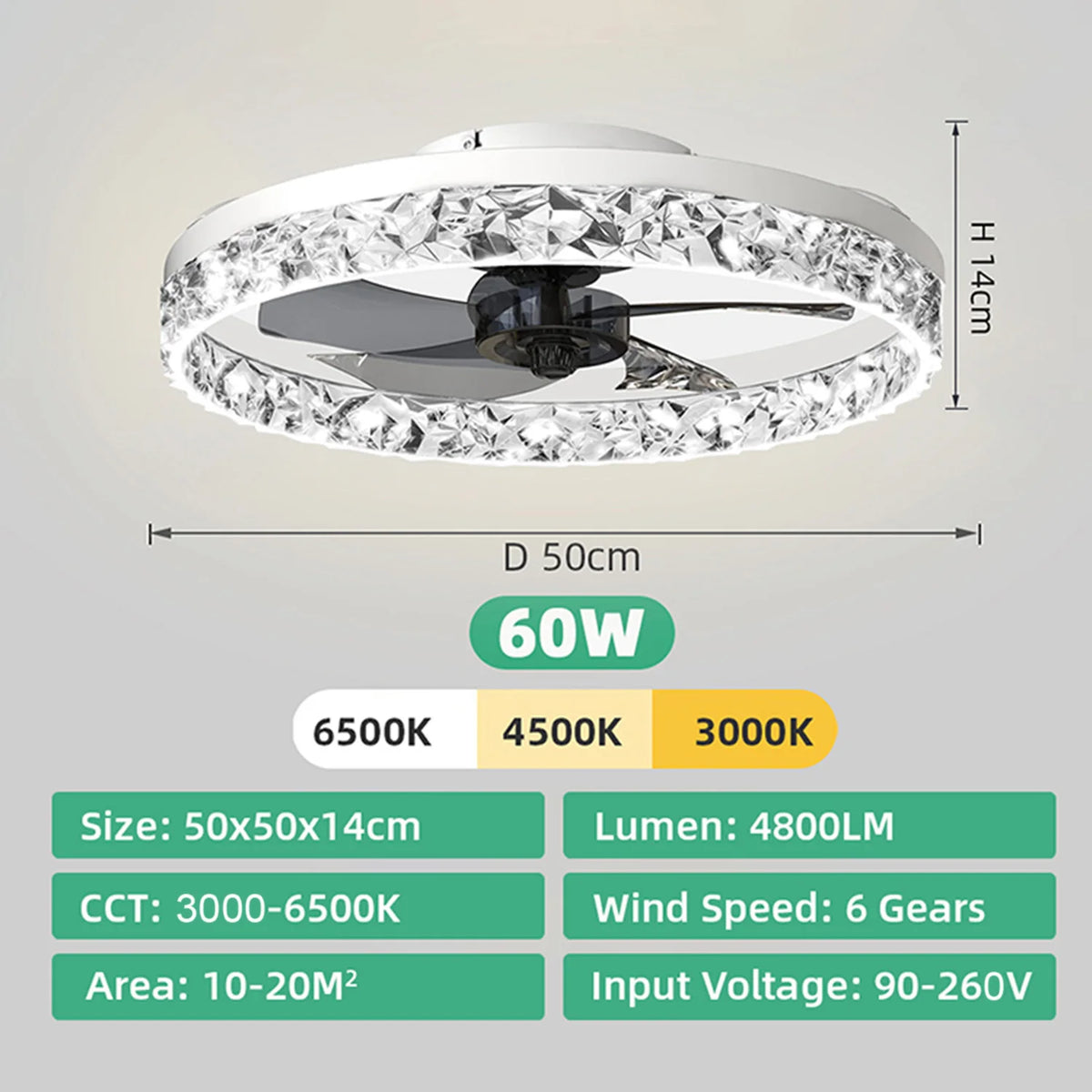 LED Ceiling Fan with Light – product image 13