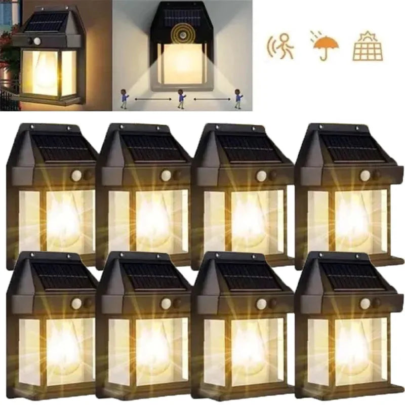 Solar Motion Sensor Wall Lantern – product image 1